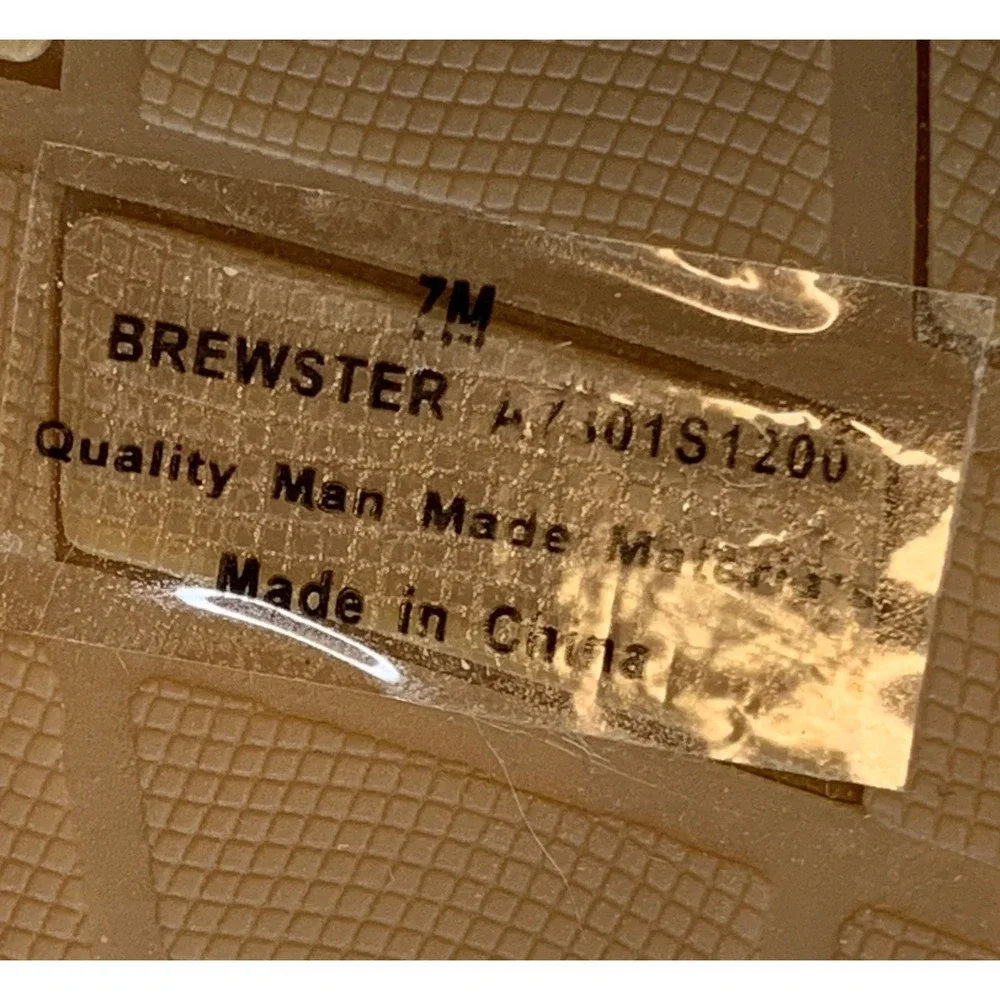 Naturalizer Brewster Brown Metallic Espadrille Wedge Sandals 7 Casual Shoes